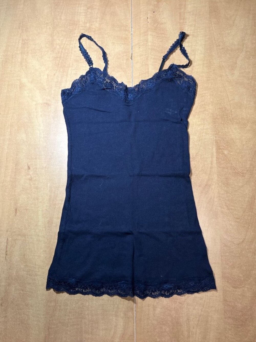 Navy Lace Trim Cami Tank Top - Women